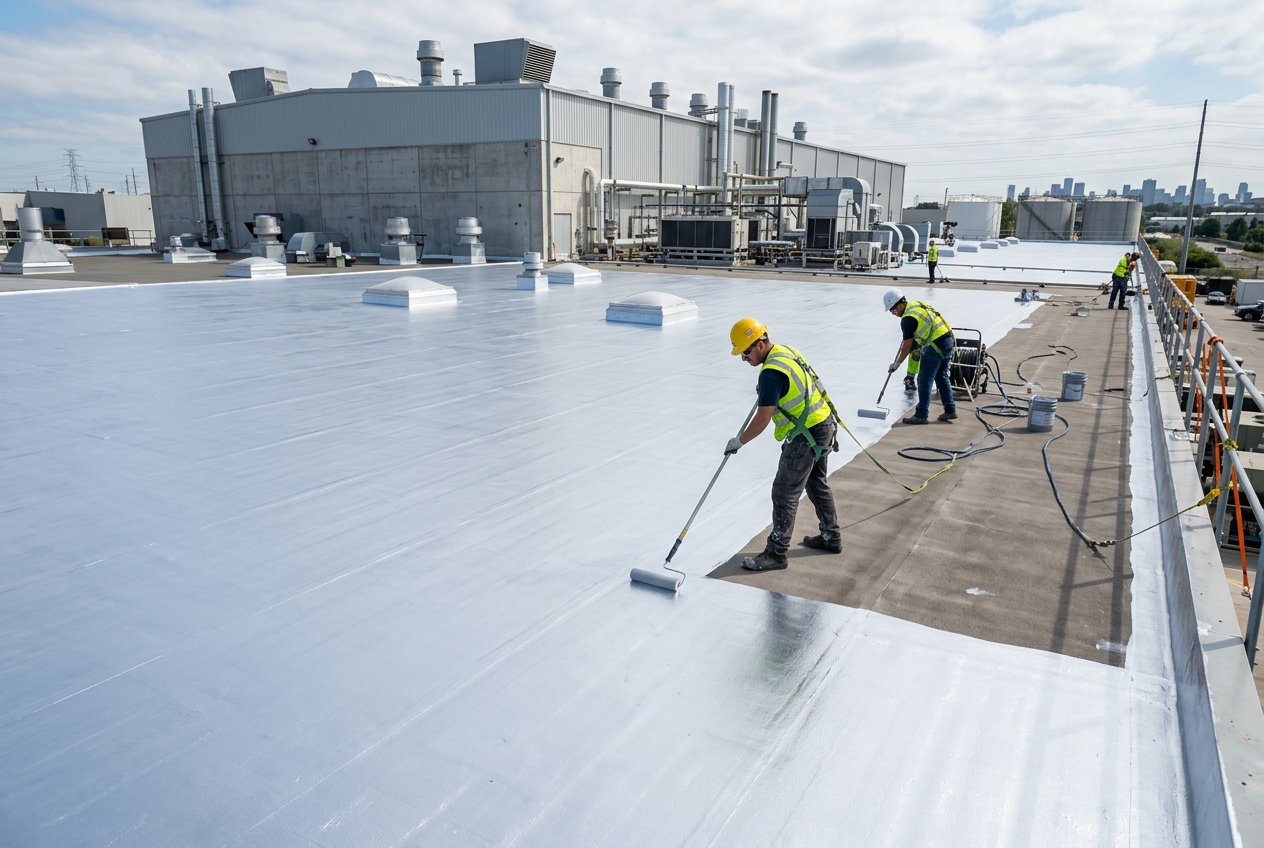 Industrial roof waterproofing project