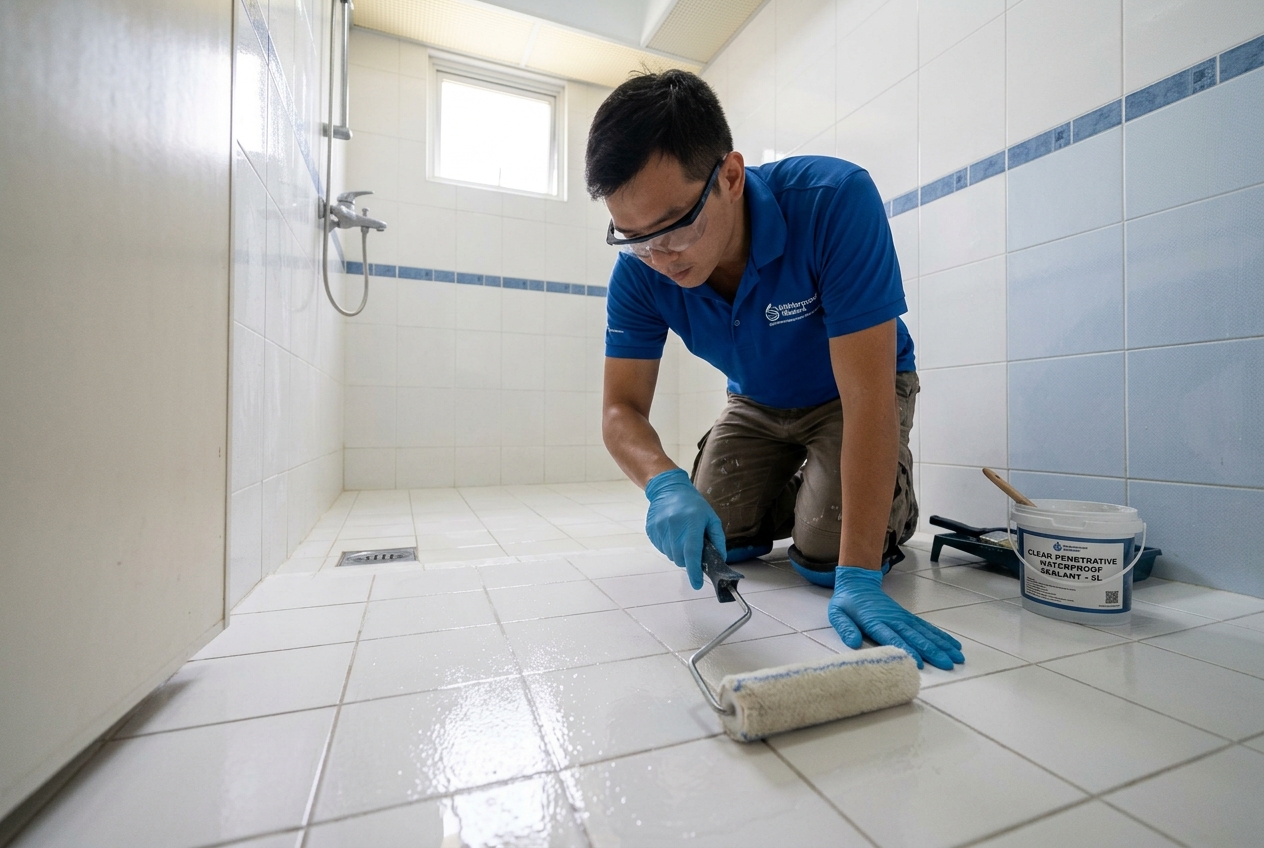 HDB non-hack toilet waterproofing